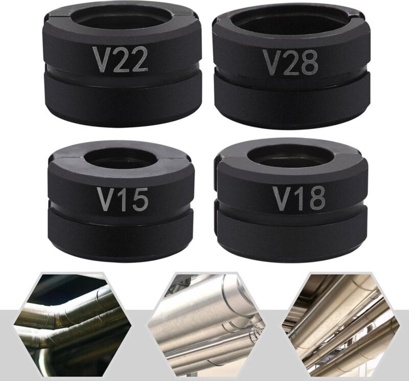 Profi Pressbacke Rohr pressbacken für V-Kontur 15/18/22/28mm Metall Kontur Pressbacken Kontur Presszange - Zum Crimpen v...