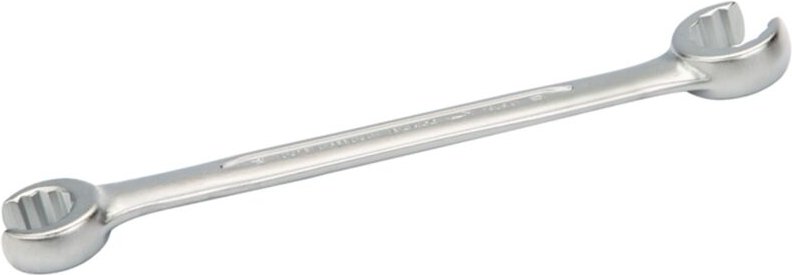 Gekröpfter, offener Ringschlüssel mit Doppelende und Chrom-Beschichtung, 17 x 19 mm, 210 mm - Bahco