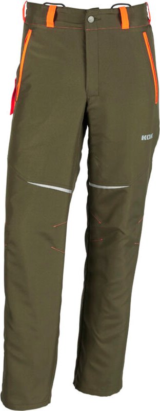 KOX - Schnittschutzhose Vento 3.0 Grün/Orange Größe 48