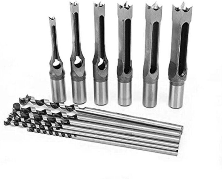 6 stücke Stahl Holz Bohrer Stemmen Säge Holzbearbeitung Werkzeug 6,35mm/8mm/9,5mm/12,7mm/14mm/16mm