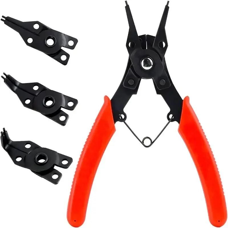 4-in-1 Multifunktions-Sprengringzange, Multifunktionswerkzeug, Multi-Crimpwerkzeug, Innen- und Außenringentferner, Siche...