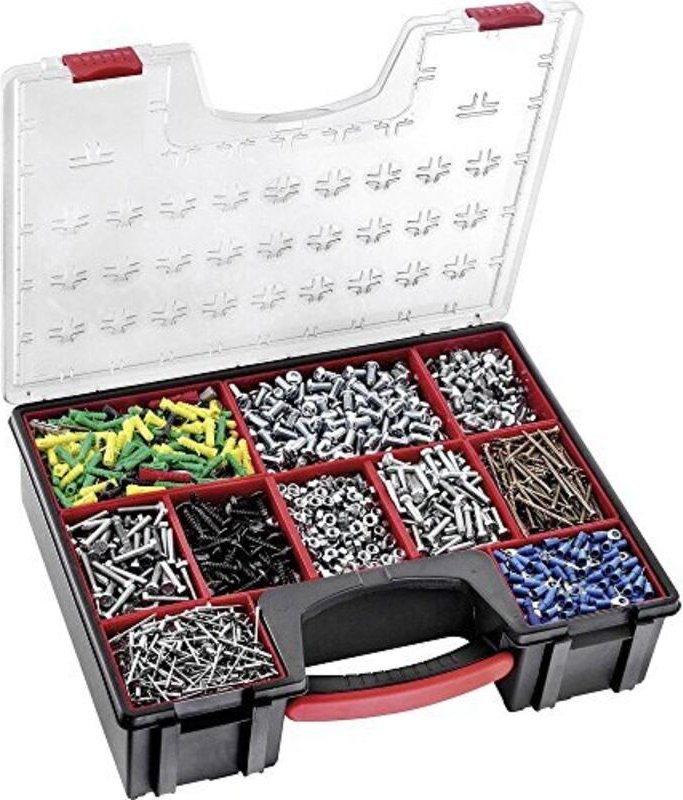 BP.Z8PB Werkzeugkasten unbestückt Polycarbonat Schwarz, Rot - Facom