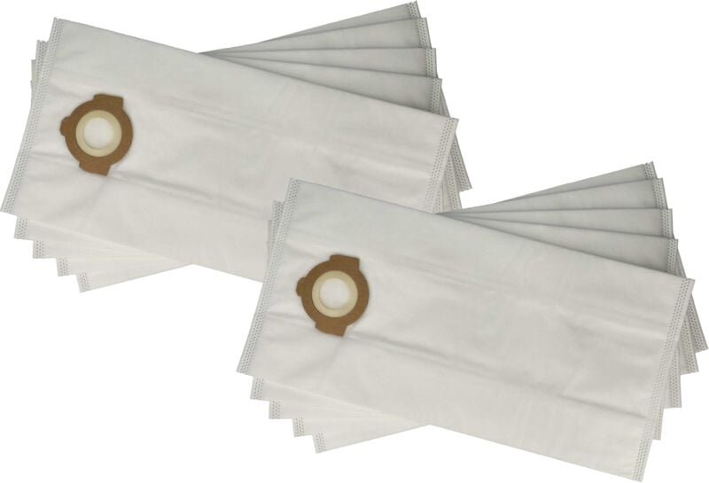 vhbw 10x Staubsaugerbeutel kompatibel mit Milwaukee M12 FVCL, M18 FPOVCL Staubsauger - Mikrovlies, 40cm x 19,5cm Weiß