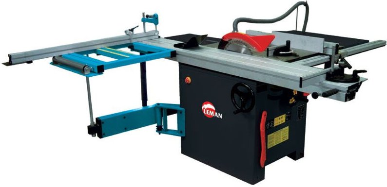 Tischsäge D.135 mit Vorritzaggregat und 2M Schlitten - LEMAN - SST315