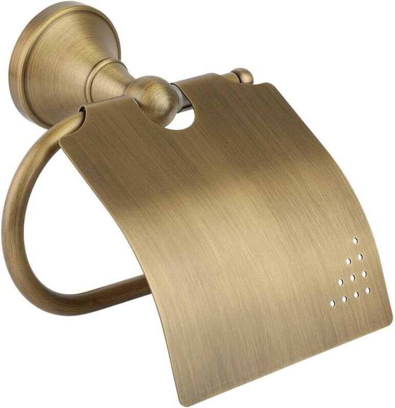 Antiker Toilettenpapierhalter, Toilettenpapierhalter aus gebürstetem Messing, Wandmontierter Toilettenpapierrollenhalter...