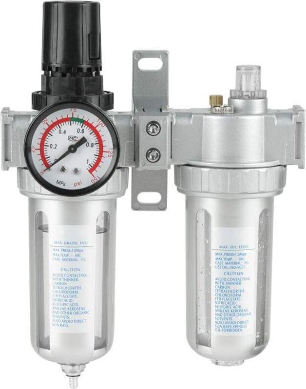 Filterregler-Öler für Druckluft, Luftkompressor-Filterregler, Druckluftfilter-Regler, kombinierter Feuchtigkeitsabscheid...