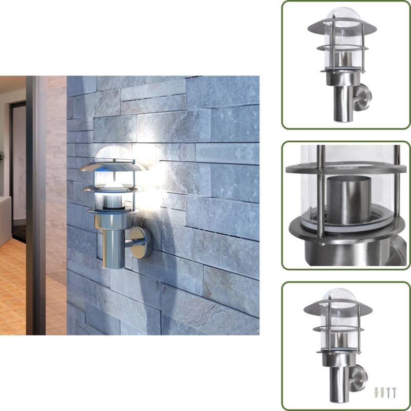 Patio led Wandleuchte Lampe Edelstahl Außenlampe - Wandleuchte - Edelstahl - Outdoor Beleuchtung - Gartenlampe - Terrass...