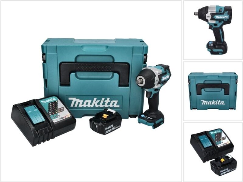 Dtw 700 RF1J Akku Schlagschrauber 18 v 700 Nm 1/2' xpt Brushless + 1x Akku 3,0 Ah + Ladegerät + Makpac - Makita