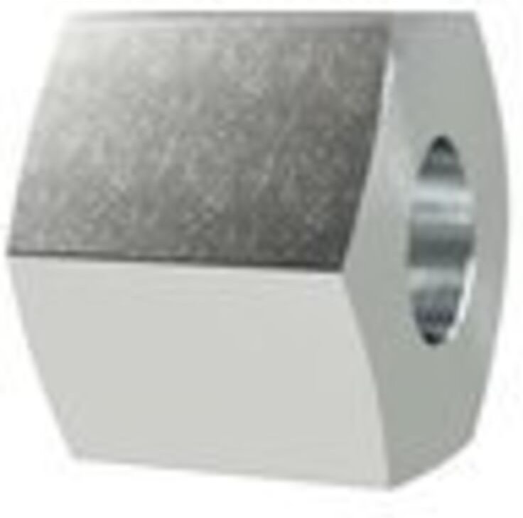 Berwurfmutter, M22x1,5, Rohr-Außen-Ø 14 mm, SW1 27, Stahl verz. - Riegler