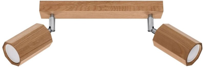 Thumbnail - Ledbox - Sollux Lighting Zeke Eiche Octagon Twin Deckenstrahler Holz, 2x GU10