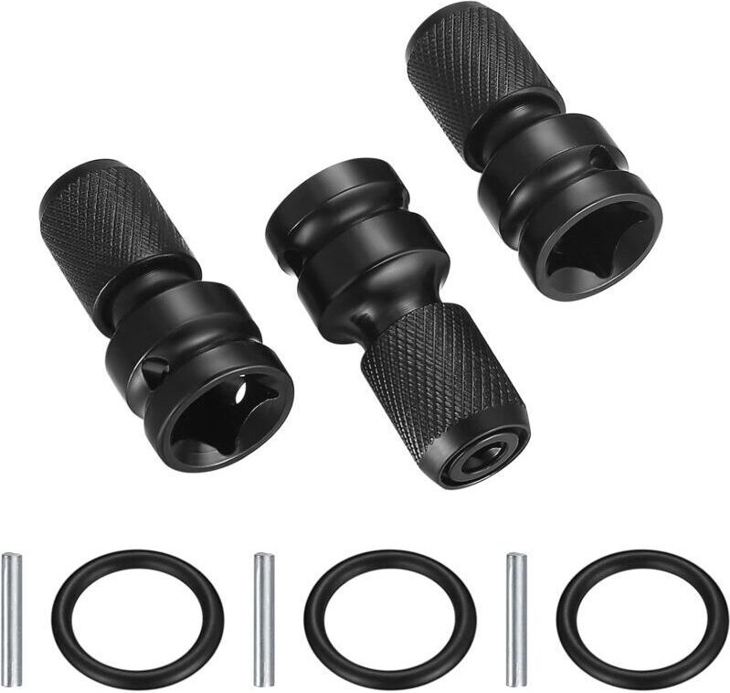 3-teiliger 1/2"-Vierkant-auf-1/4"-Sechskant-Steckschlüsseladapter, Schnellspannfutter-Konverter, Sechskant-Ratschen-Stec...