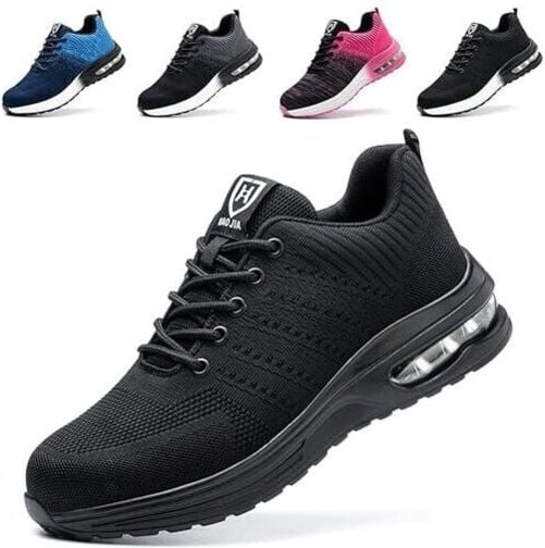 Tonchean - Sicherheitsschuhe Herren Damen Leicht Bequem Rutschfest Sicherheitssneakers 45