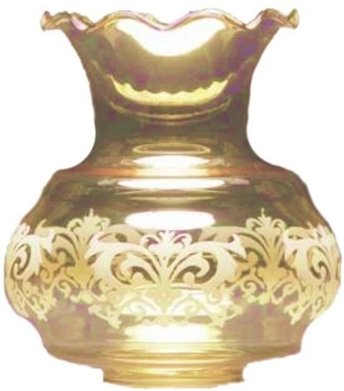 Lampenschirm aus Glas miss amber 14,5x12cm