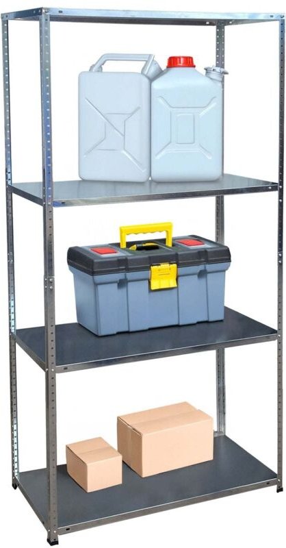 Lagerregal aus Stahl, Tragkraft 160 kg, verzinkte Regalböden