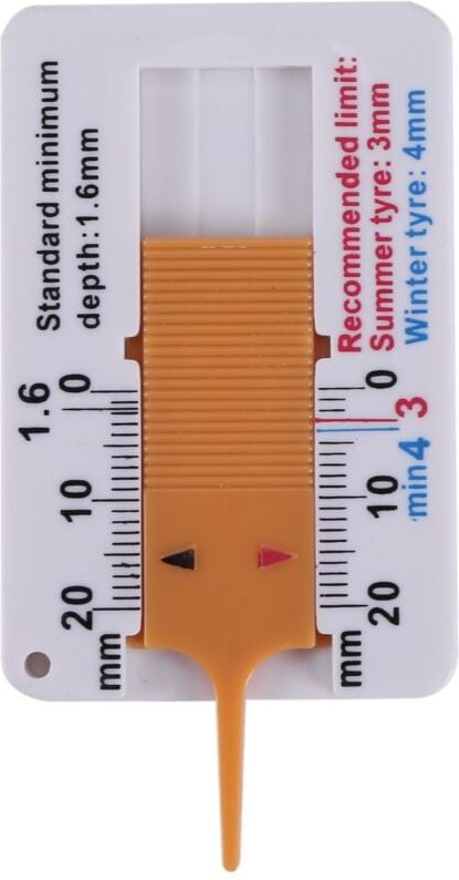 4 StüCke Reifen Profil Tiefen Messer 0-20Mm Auto Bremse Sattel Lineal Nonius Anzeige