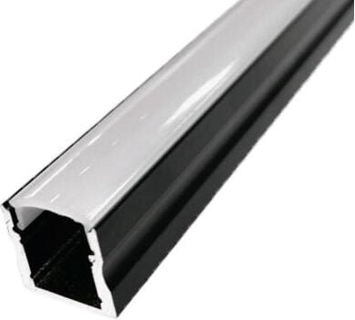 Profil Led Oberfläche 17x14,5mm Opal 2m Schwarz 1617142