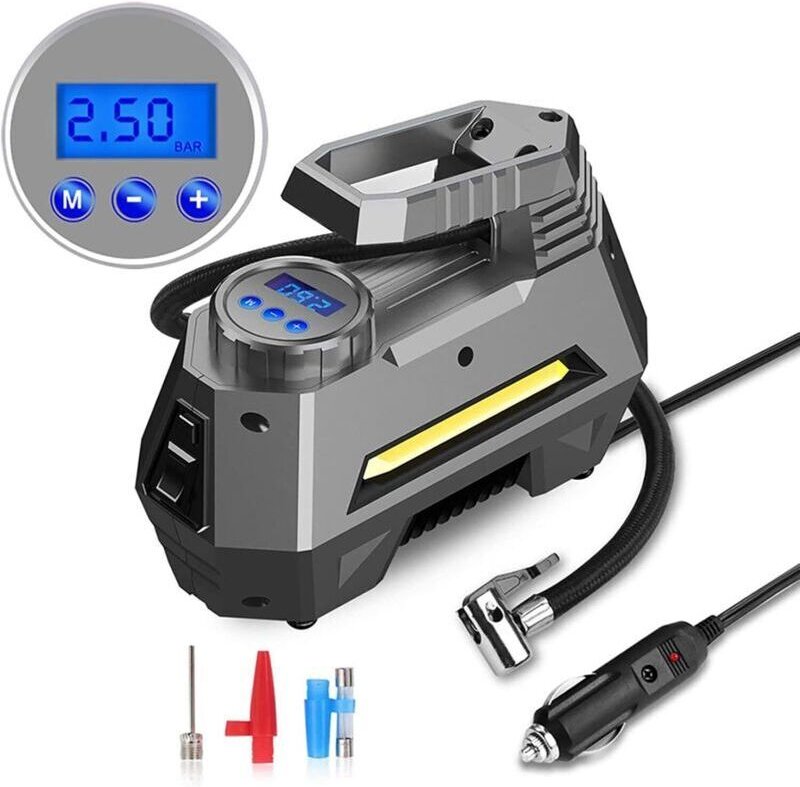 Tragbarer 12V-Gleichstrom-Luftkompressor, Autoreifenfüller, Schnellaufblaspumpe für Autos und andere aufblasbare Gegenst...