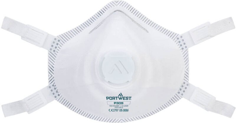Hochwertige FFP3 Atemschutzmaske - Weiß - Portwest