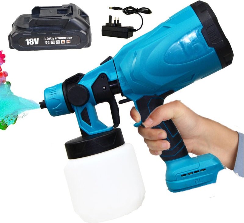 Teetok - Andere Malwerkzeuge, kabelloses Farbspritzgerät hvlp, elektrische 550-W-Spritzpistole, Handzaun-Lackierpistole,...