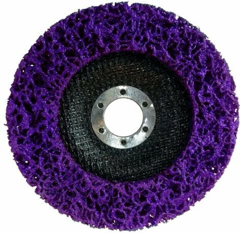 10er Pack Nylon-Reinigungs- und Abziehscheiben für Winkelschleifer, Durchmesser: 100 mm, lila