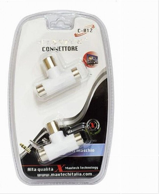 Trade Shop - anschlüsse t-adapter antenne männlich auf 2X ant weiblich tv-kabel Maxtech C-012 -