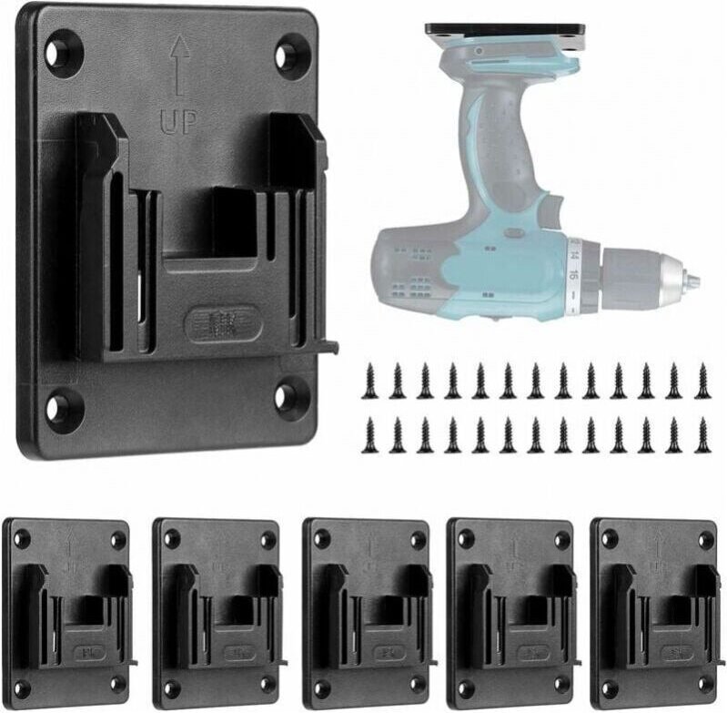 Thumbnail - 6-teiliger Maschinenständer/Werkzeughalter für Makita 18 v und Bosch 18 v, Bohrmaschinenhalter, Wandhalterungswerkzeug f...