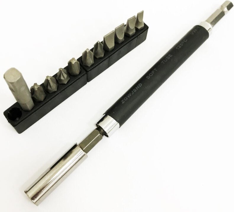 Trade Shop Traesio - Trade Shop - kit set 14 in 1 schraubendreher mit austauschbaren einsatzspitzen 14 stk. diy -