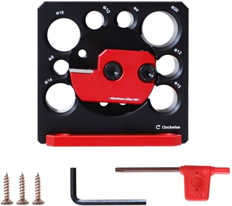 Einstellbare Dübelmachervorrichtung 8 mm - 20 mm mit Hartmetallklingen Holzbearbeitungs-Bohrmaschine Fräshilfswerkzeug