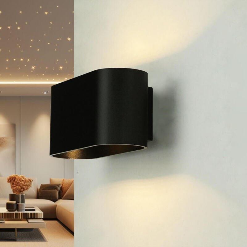 Licht-erlebnisse - Wandlampe Aluminium Up Down 16 cm breit Schwarz G9 länglich Modern Wandleuchte