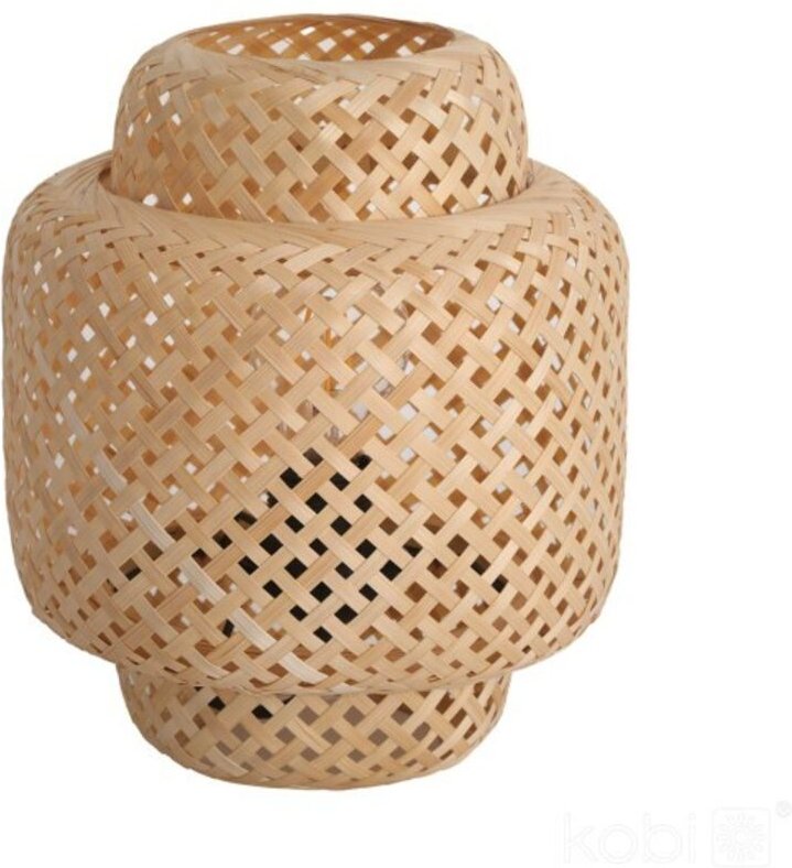 Boho Tischleuchte 22cm geflochten natur 1xE27