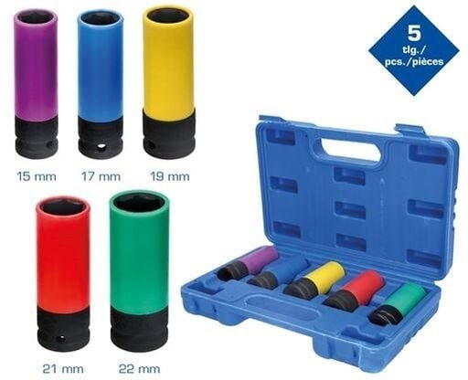 Brilliant Tools - 1/2' Alu-Felgen-Kraft-Stecknuss-Satz, 5-tlg