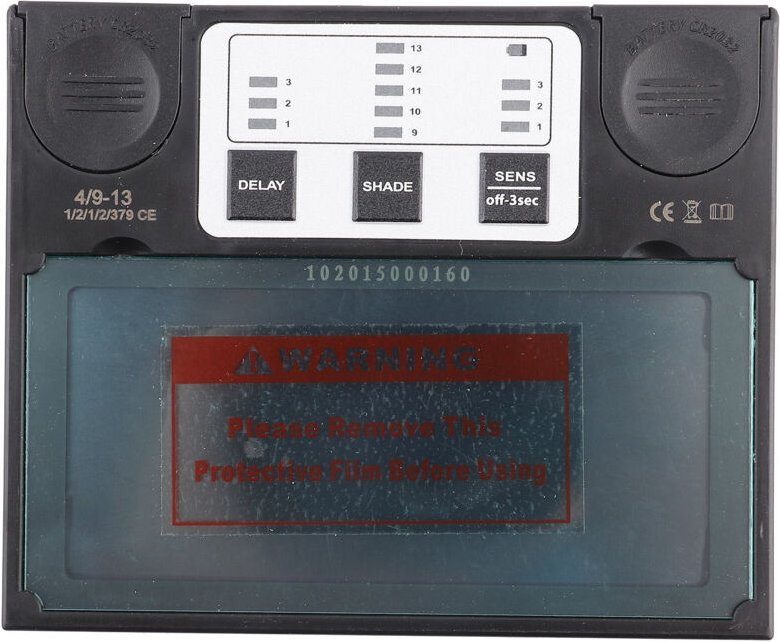 Thumbnail - Decdeal Solarpanel-Schweißhelmlinse, Schweißmaske, automatische Verdunkelungslinse, 110 x 90 mm