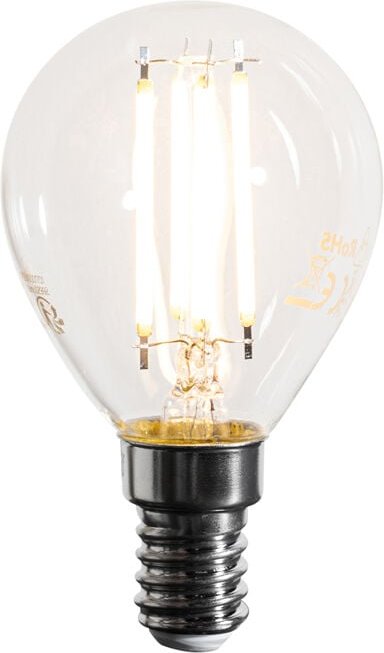 Luedd - E14 Dimmbare LED-Filament-Glühbirne G45 Klar 4W 470 lm 2700K