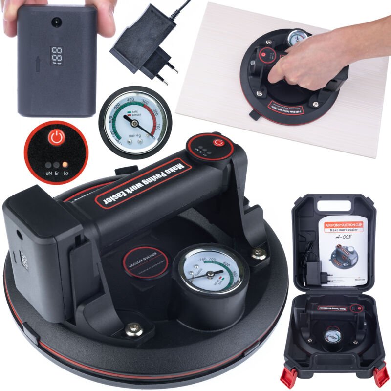 Kabelloser Vakuumsauger zum Übertragen von Fliesen mit intelligenter Anzeige und Manometer