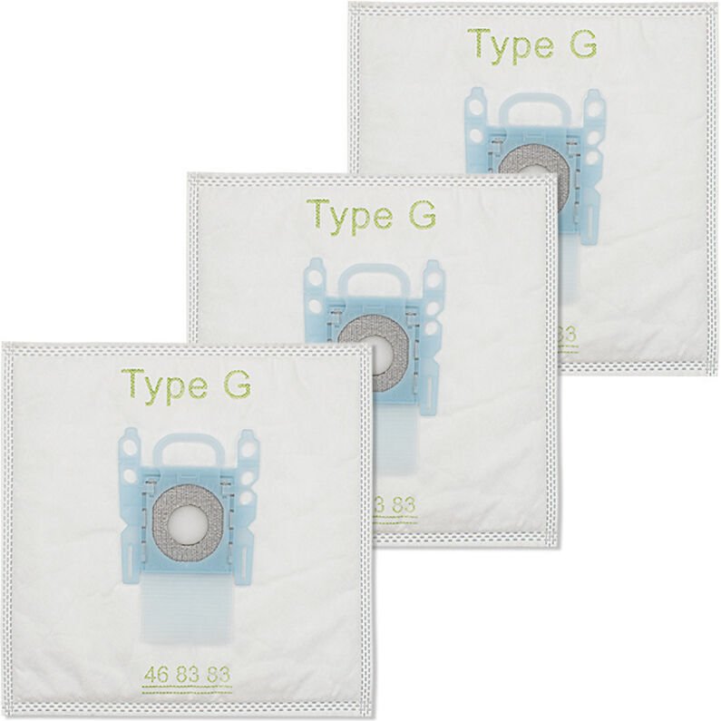 3er-Pack Staubsaugerbeutel, Filterbeutel für Bosch Typ G/MegaFilt Super Tex BBZ41FG 468383
