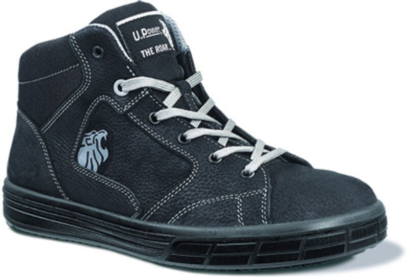 Thumbnail - UPower Schnürstiefel EN ISO 20345 S3 SRC Lion Gr. 45 Nubukleder schwarz Aluminiumkappe