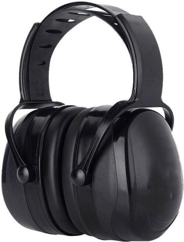 Verstellbarer geräuschunterdrückender Kopfhörer für Erwachsene, SNR 38 dB – weicher Schaumstoff, schwarz, 1 Stück
