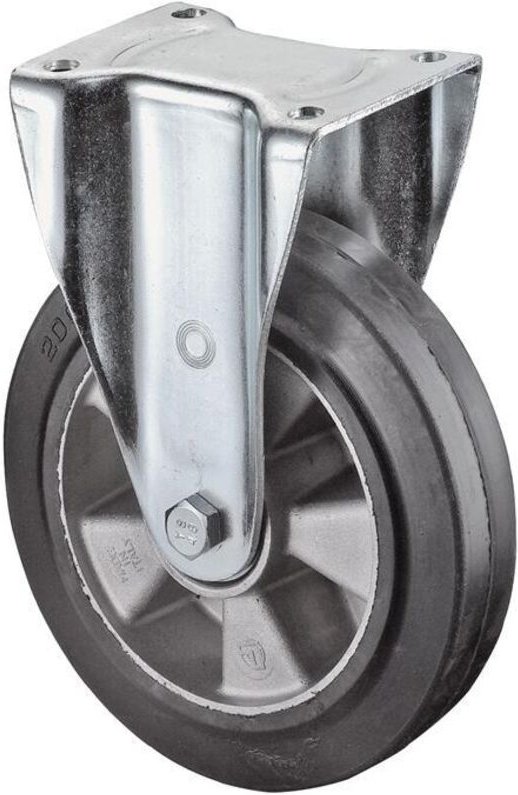 Bs Rollen Gmbh - Schwerlastbockrolle Rad-Ø 125 mm Tragfähigkeit 200 kg Elastikgummi 105 mm 85 mm