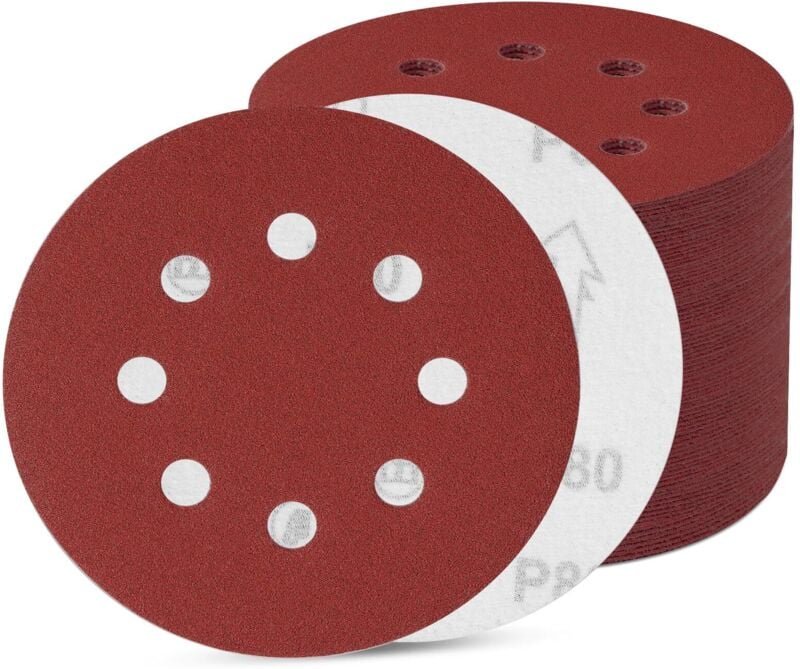80 Stück Schleifscheiben, 125 mm Größe, Schleifscheiben, ideal zum Schleifen/Polieren/Entrosten, Winkelschleifer (80 Stü...