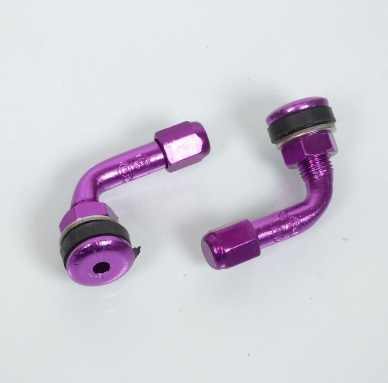 abgewinkeltes Ventilpaar violett eloxiert tun'r für schlauchlose