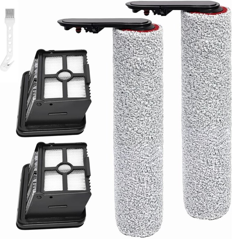 Ersatzteil-Rollenbürste für Dreame H15 Pro Heat Nass-/Trockensauger-Zubehör, 2 Ersatz-Rotationsbürsten + 2 Ersatzfilter ...