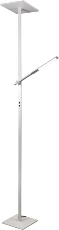 Fabas Luce Lighting - Ideal - Weiße LED-Stehleuchte aus Metall H.180 cm Fabas Luce - 2 Lichter mit 40 w und 8 w mit inte...