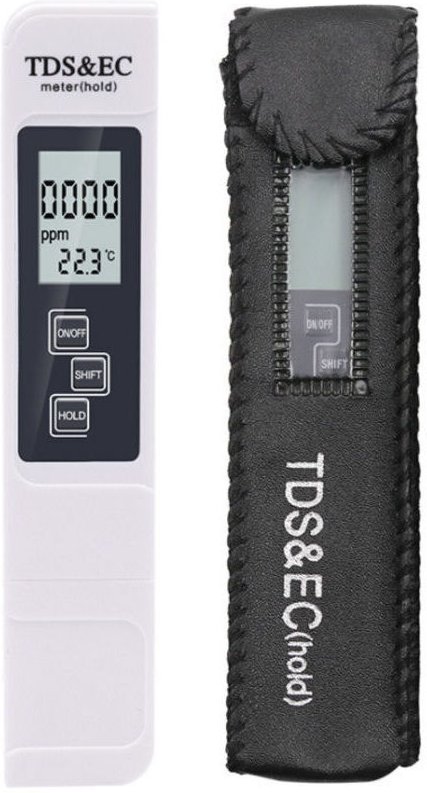 4-in-1 TDS-Tester, Digitaler Wasserqualitätstester, Tragbar, EC und Temperatur, 0-9999 ppm für Hydrokultur, Schwimmbad, ...