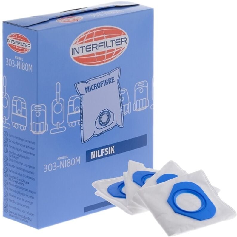 Ersatzteil - 4er Pack Mikrofaser-Staubsaugerbeutel - Nilfisk