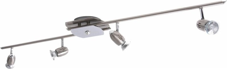 Decken Balken Strahler Wohn Schlaf Zimmer Lampe silber Spot Leiste verstellbar Brilliant G16131/77