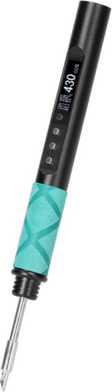 Mini saldatore elettrico intelligente, schermo OLED 0,91 pollici, corpo lega di alluminio, doppia alimentazione e contro...