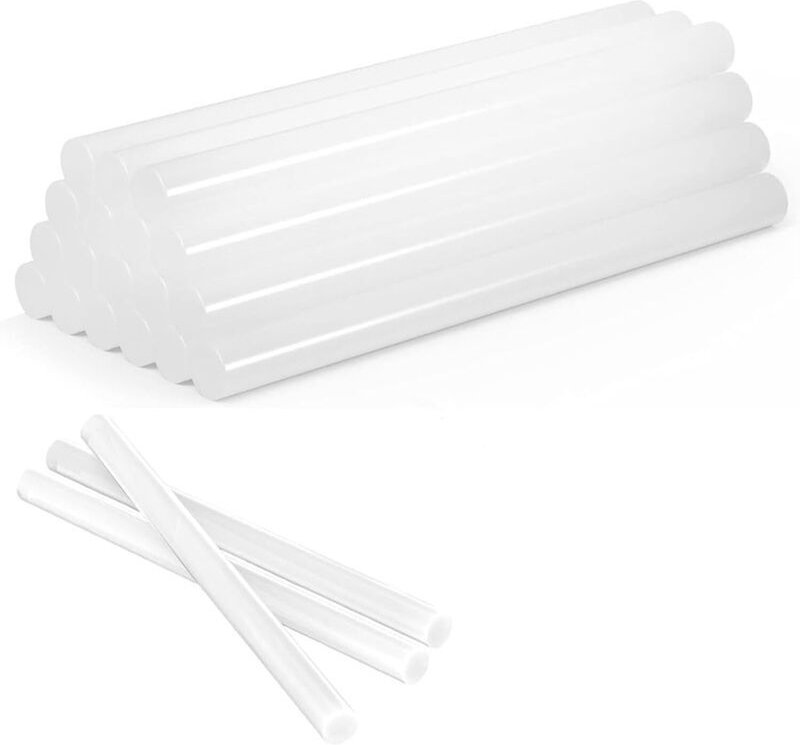 Packung mit 30 transparenten Mini-Klebesticks, 7 mm Durchmesser x 150 mm Länge, Standard-Heißklebesticks für gängige Hei...