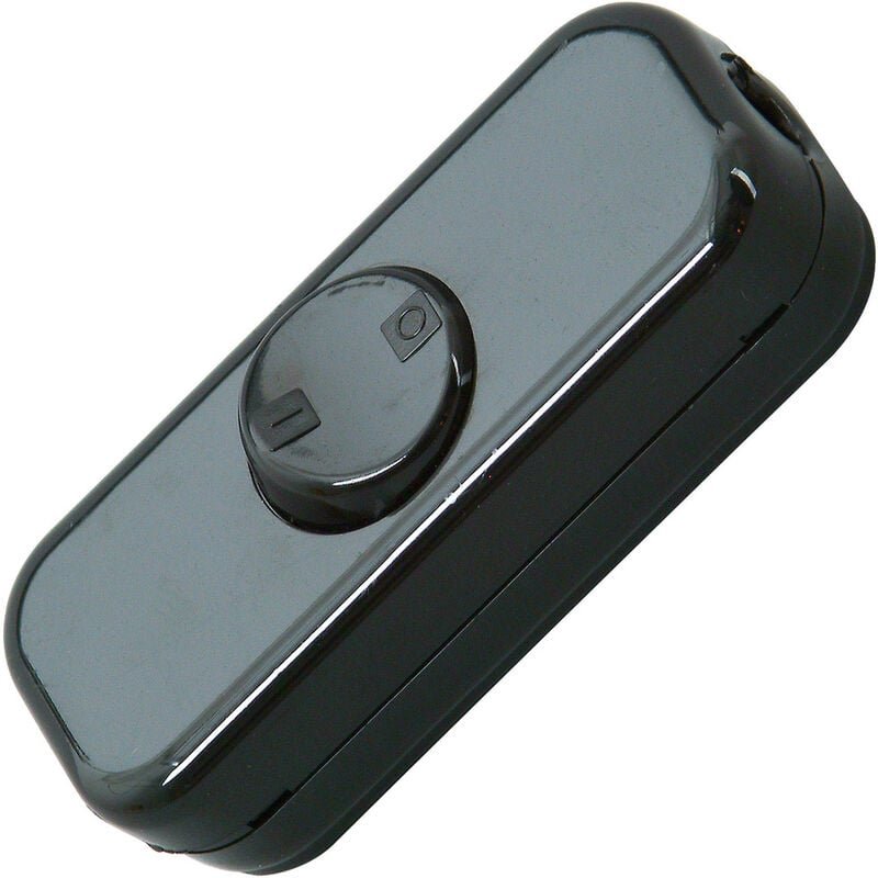 Schnurschalter 2-polig mit Wippe 250Volt schwarz