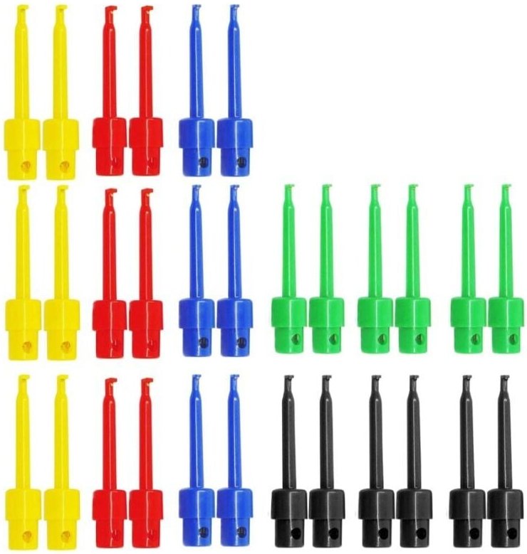 Csparkv - 30 Stück Multimeter-Haken-Clip, elektronischer Testhaken, Greifer-Testsonde, Testhaken, Multimeter-Zubehör – f...