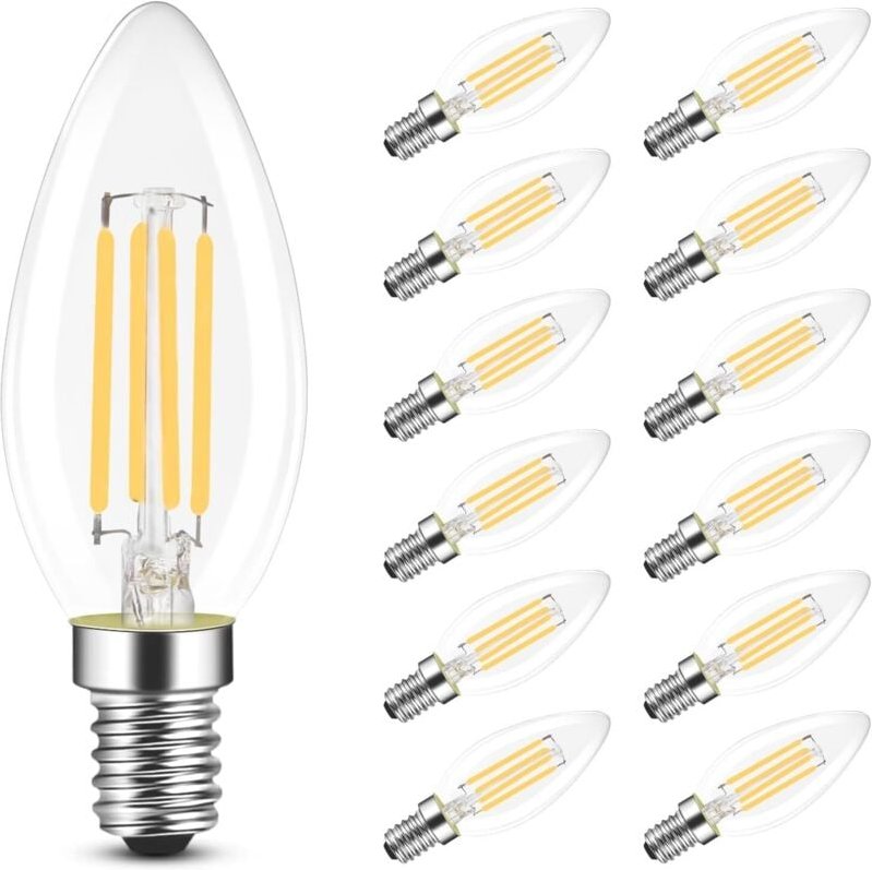Gbly - E14 led Warmweiß Glühbirne - 12er Pack 4W Leuchtmittel Ersatz 40W Lampe 2700K Warmweiss Birne Kein Flimmern Energ...